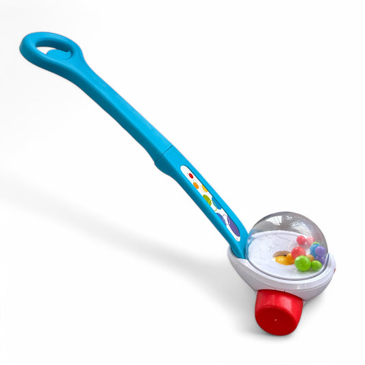 Blue Push-Along with Ball-Popping Action for Infants