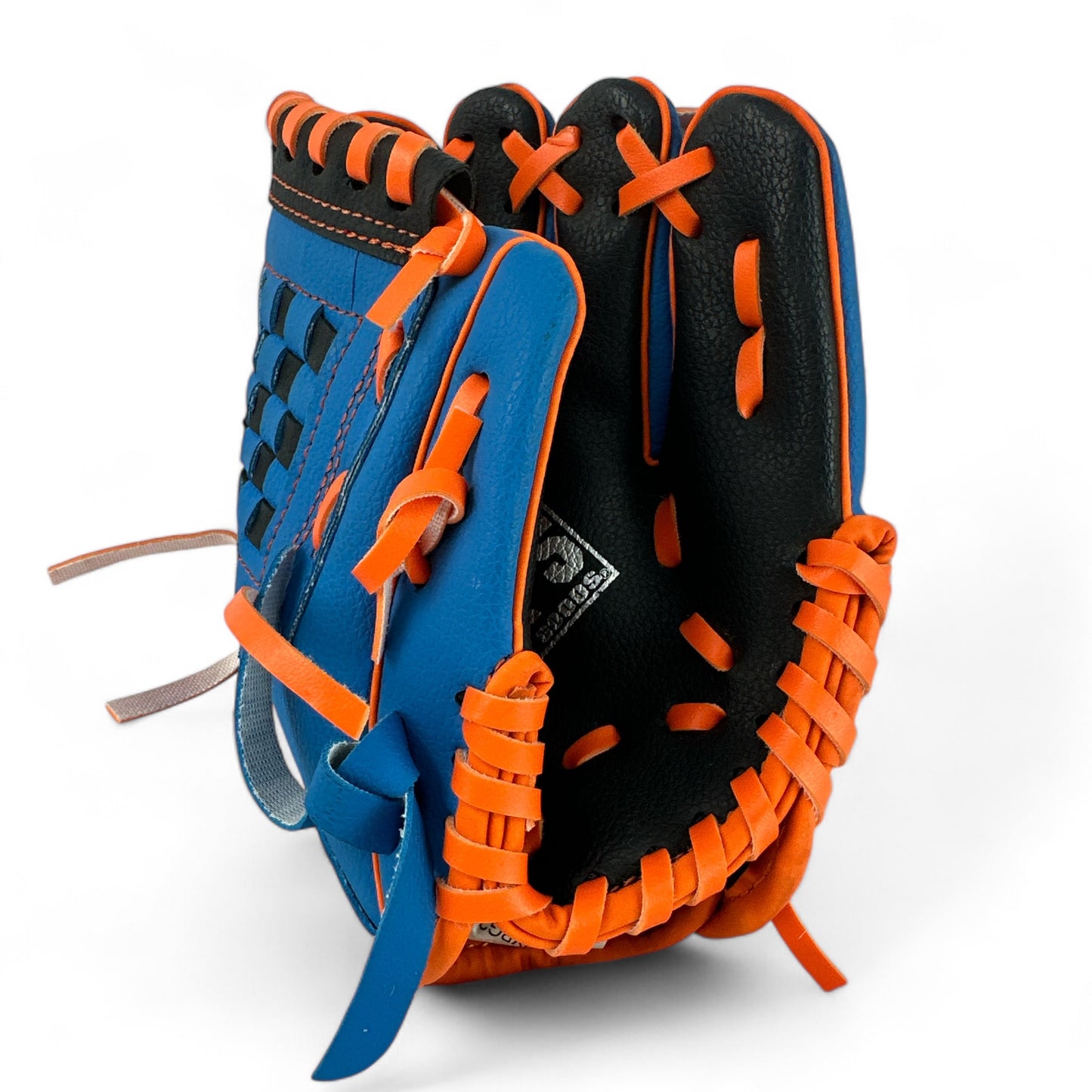 Youth 8" Baseball/Softball Glove Blue & Orange
