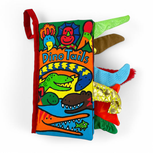 Baby Soft Dinosaur Tails Activity Cloth Book with Crinkle Fabric