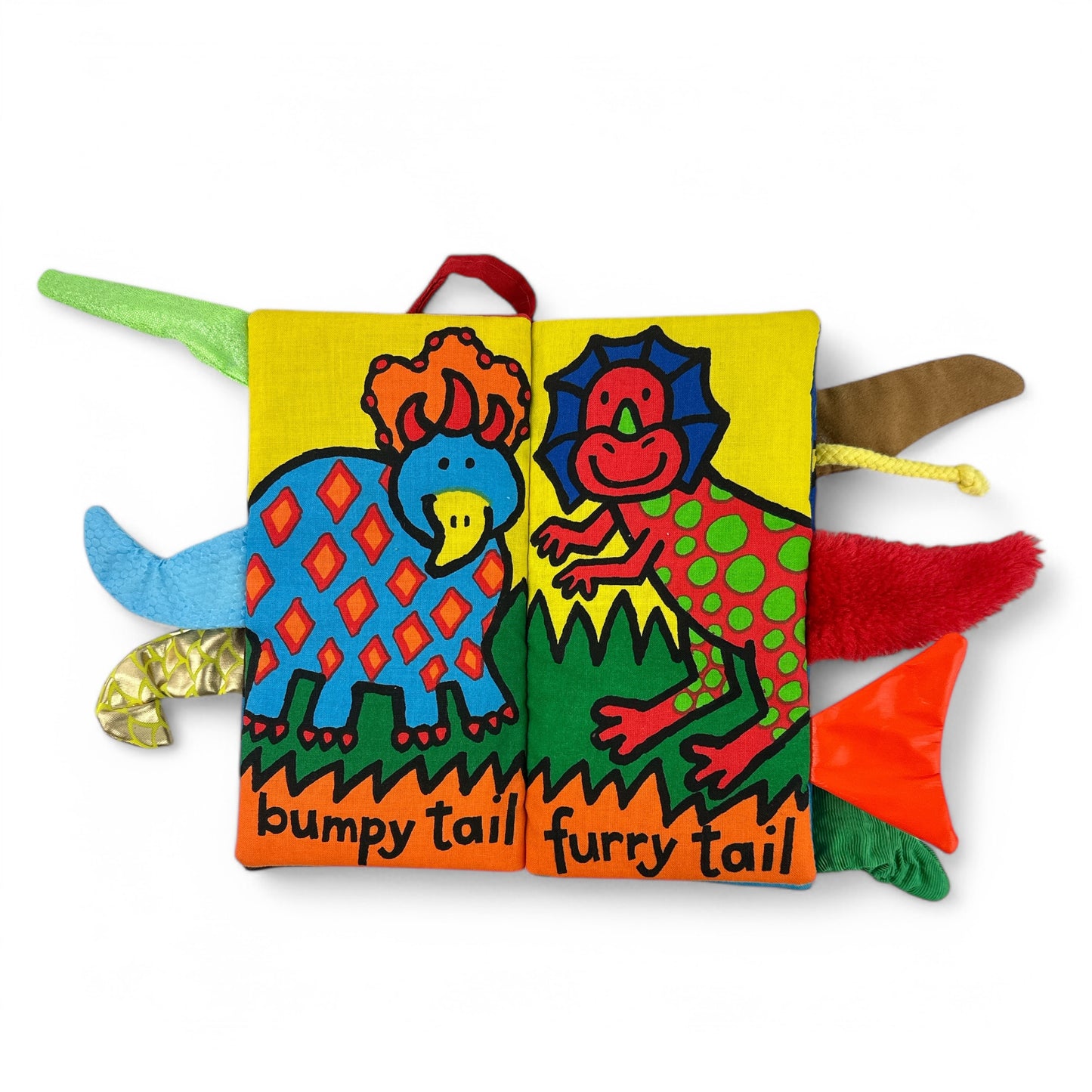 Baby Soft Dinosaur Tails Activity Cloth Book with Crinkle Fabric