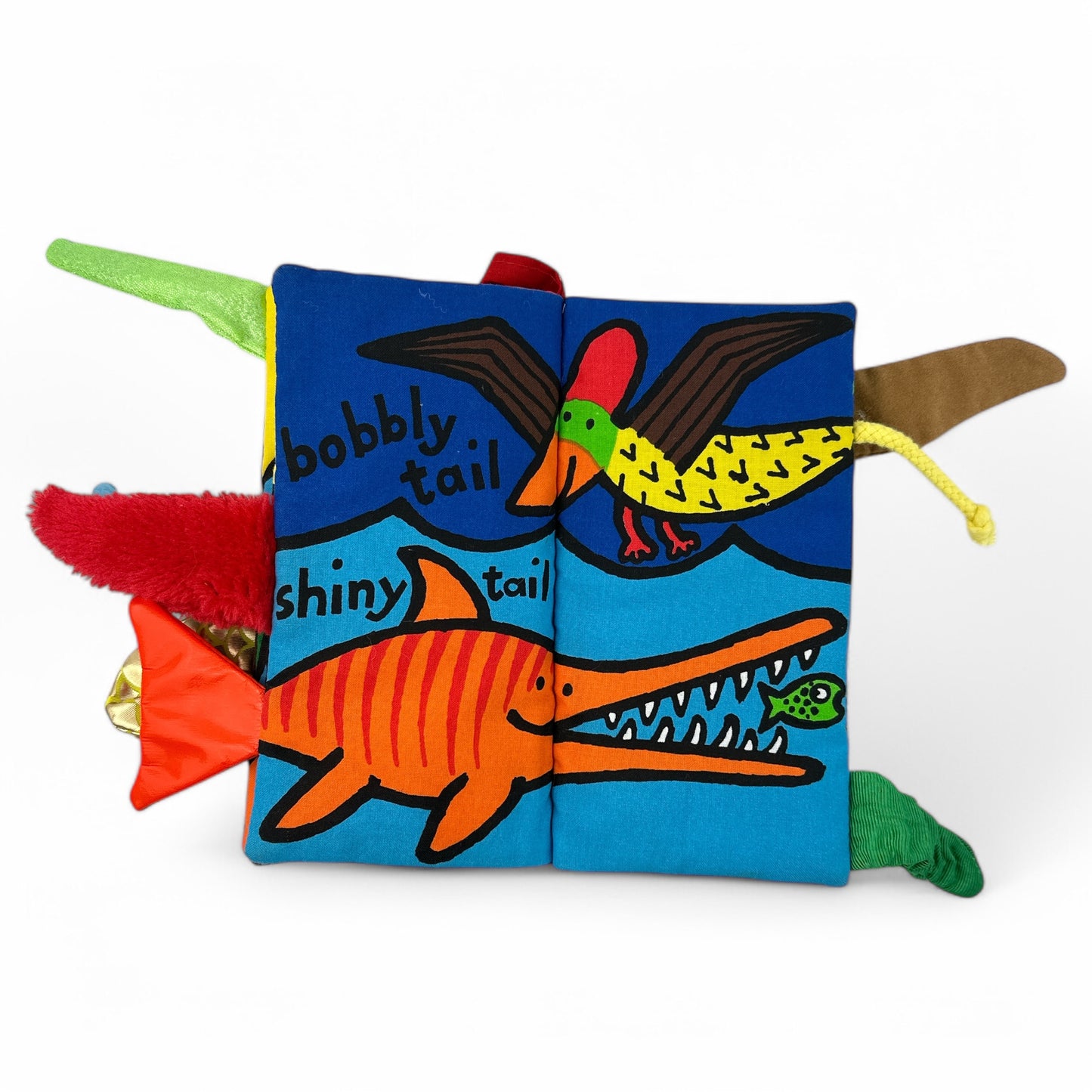 Baby Soft Dinosaur Tails Activity Cloth Book with Crinkle Fabric