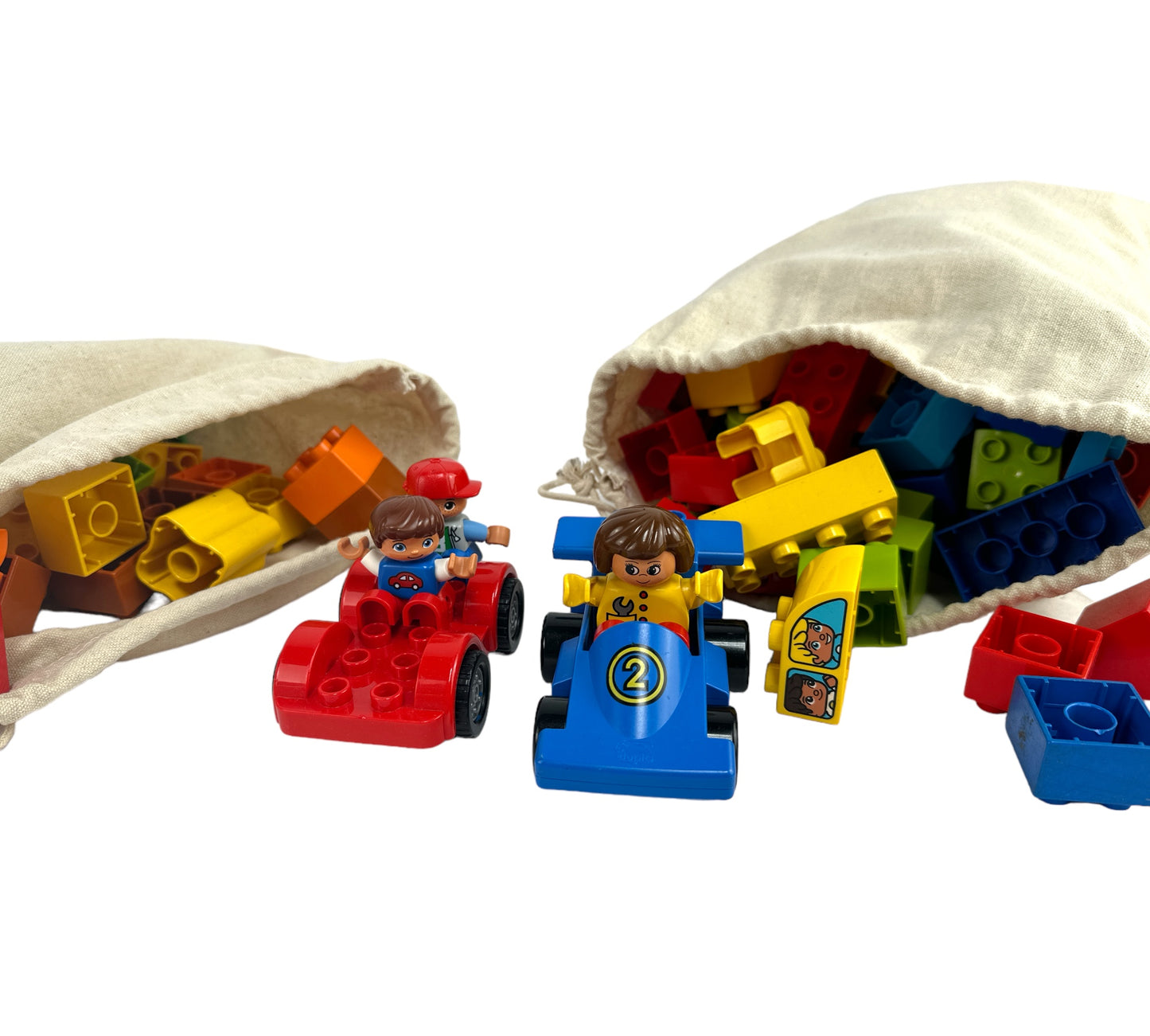 Duplos Mix and Match Blocks with Race Car Set