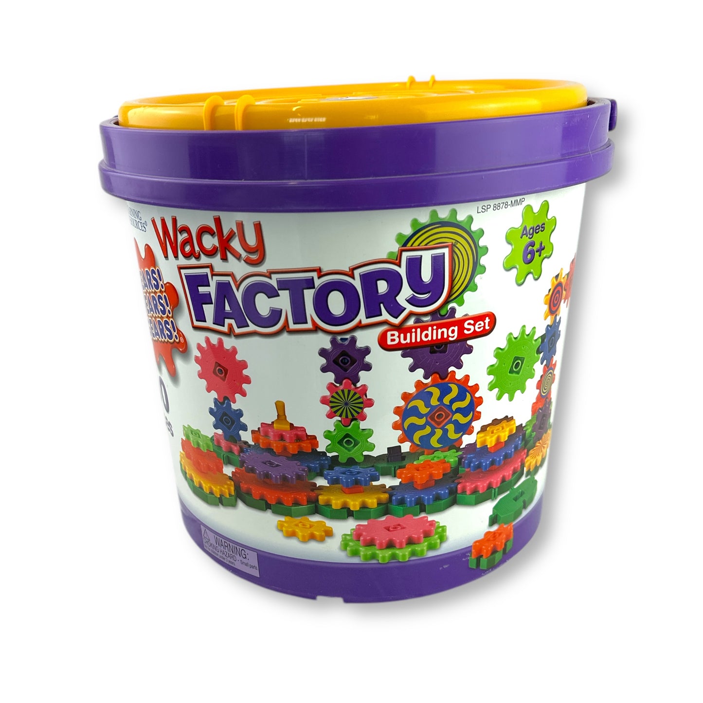 Learning Resources Gears! Gears! Gears! Wacky Factory Motorized Gear Toy Set, 128 Pieces, Multi-color