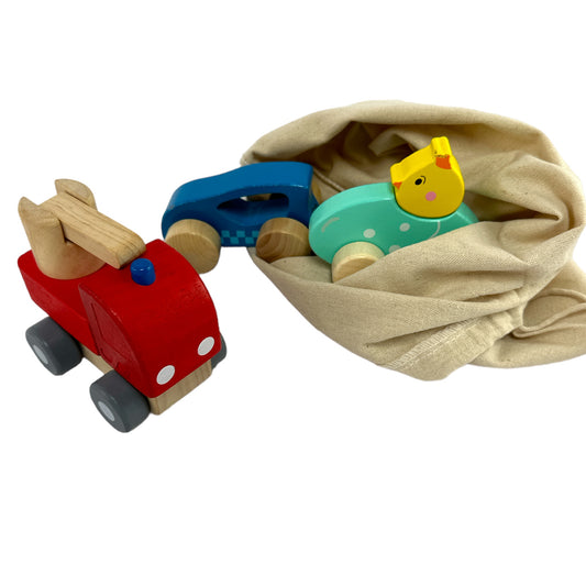 Wooden Truck and Cars Set