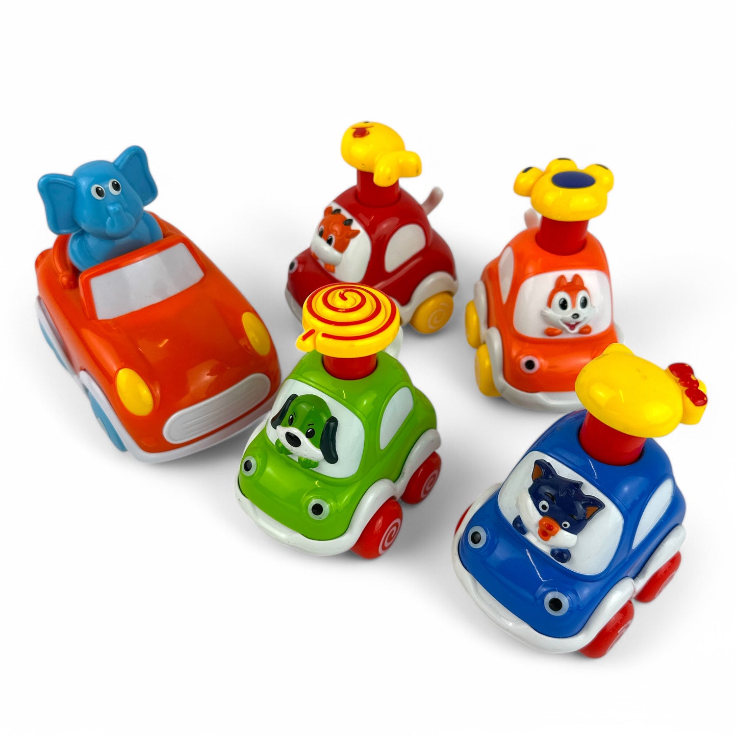 Press-and-Go Animal Car Baby Toys (5-Pack)