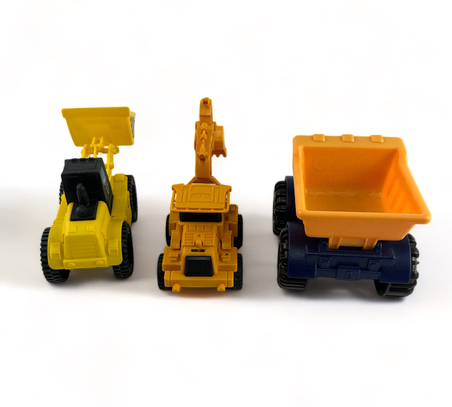 Dump Truck, Front End Loader and Backhoe Sandbox Set