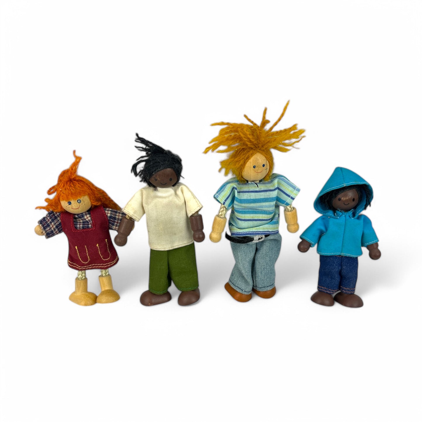 Doll Family - Wooden 4-Pack Dolls, Vintage