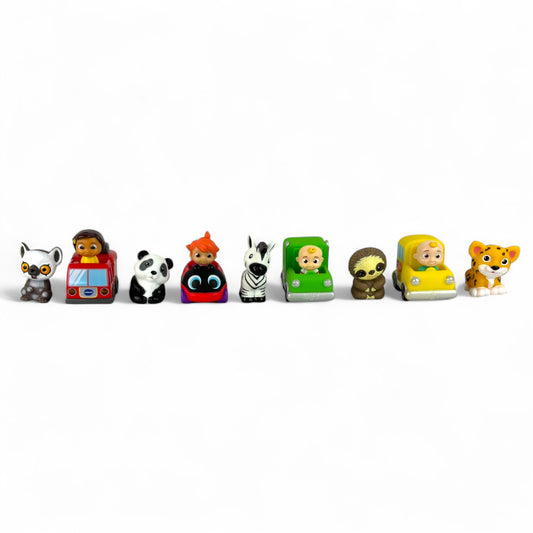 Vehicle 4-Pack + Wild Animal 5-Pack Bundle