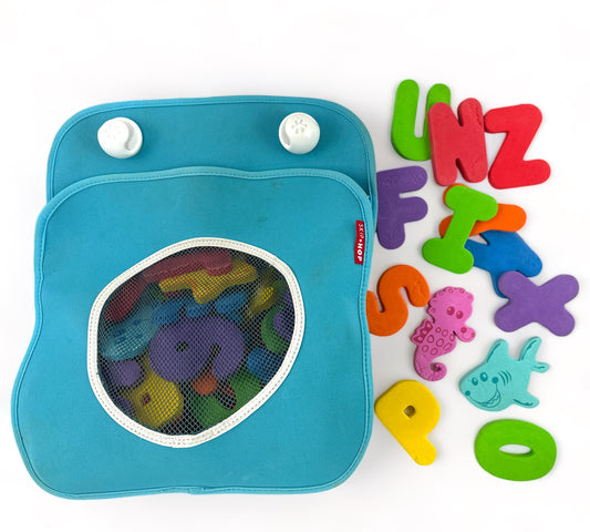Foam Letters and Numbers for Bathtime with Holder