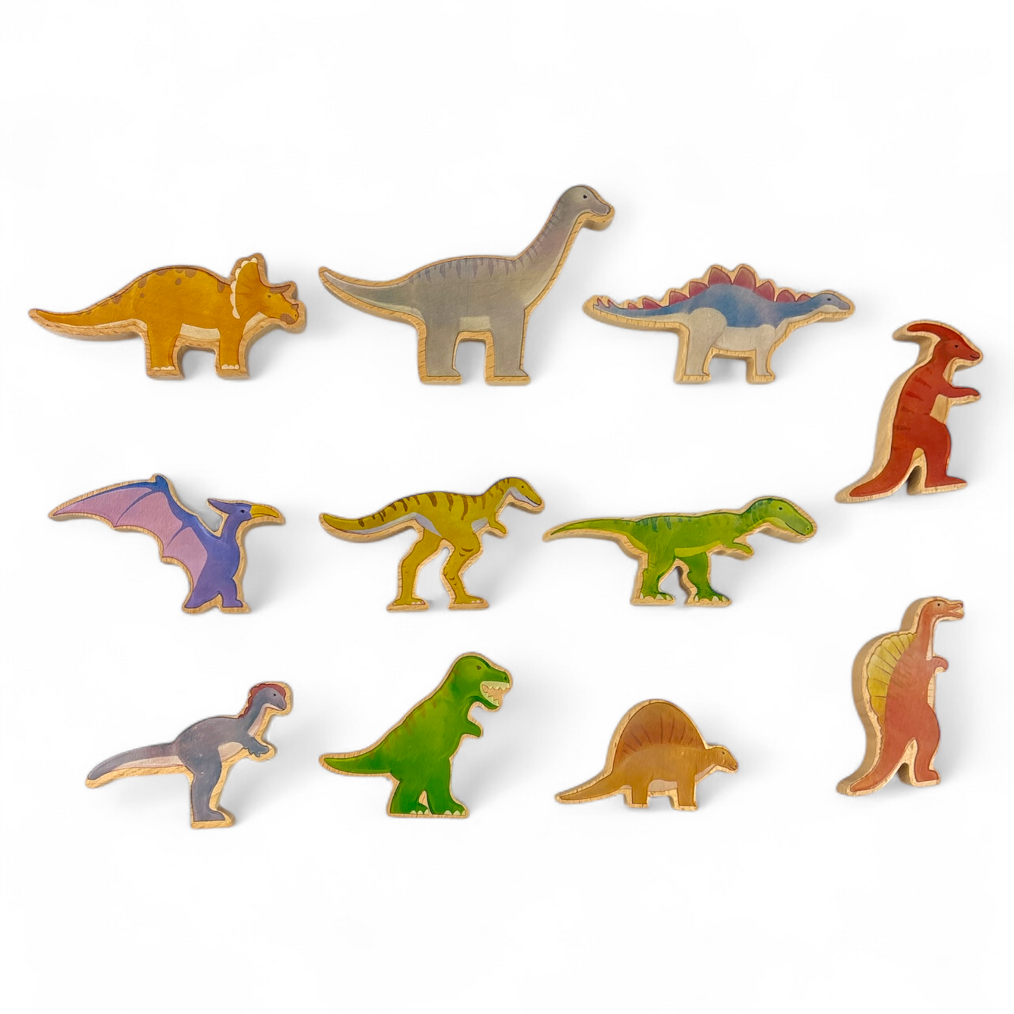 Wooden Dinosaur Blocks Stacking and Balancing Toys