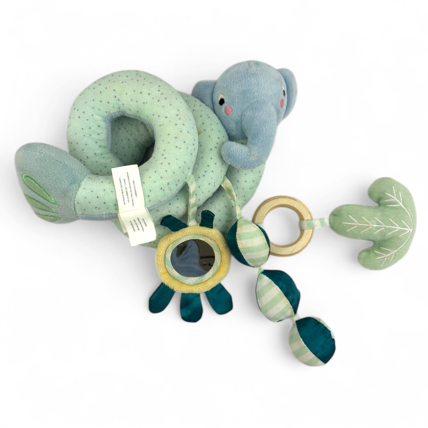 Toy Safari Elephant Spiral Stroller and Crib Toy