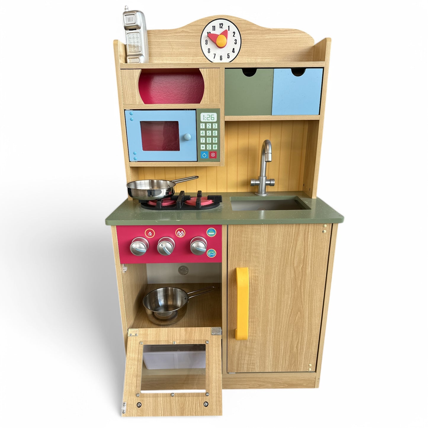 Little Chef Florence Classic Interactive Wooden Play Kitchen with Accessories