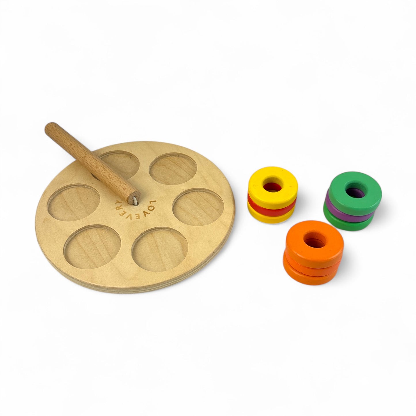 Montessori Flexible Wood Ring Stacker