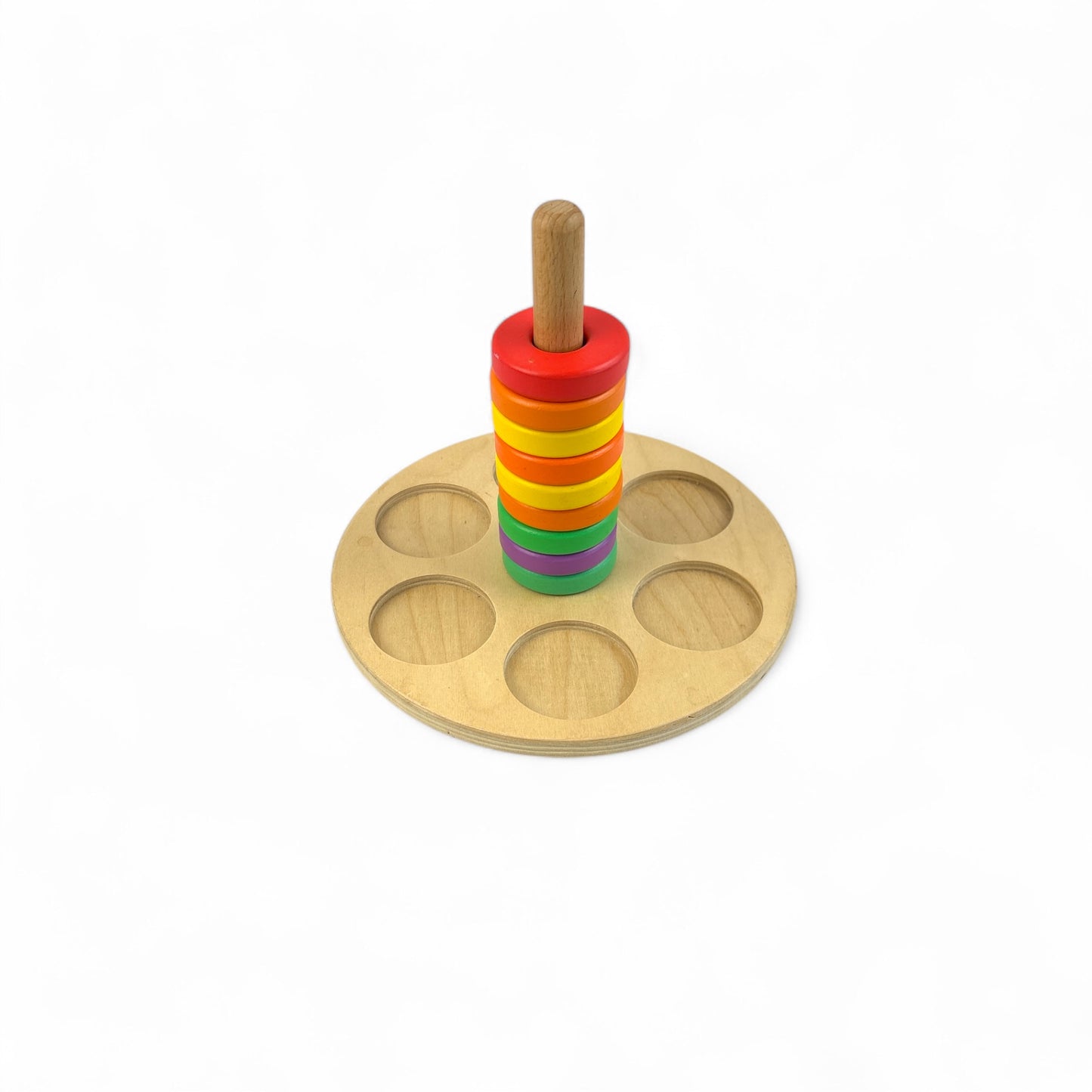 Montessori Flexible Wood Ring Stacker