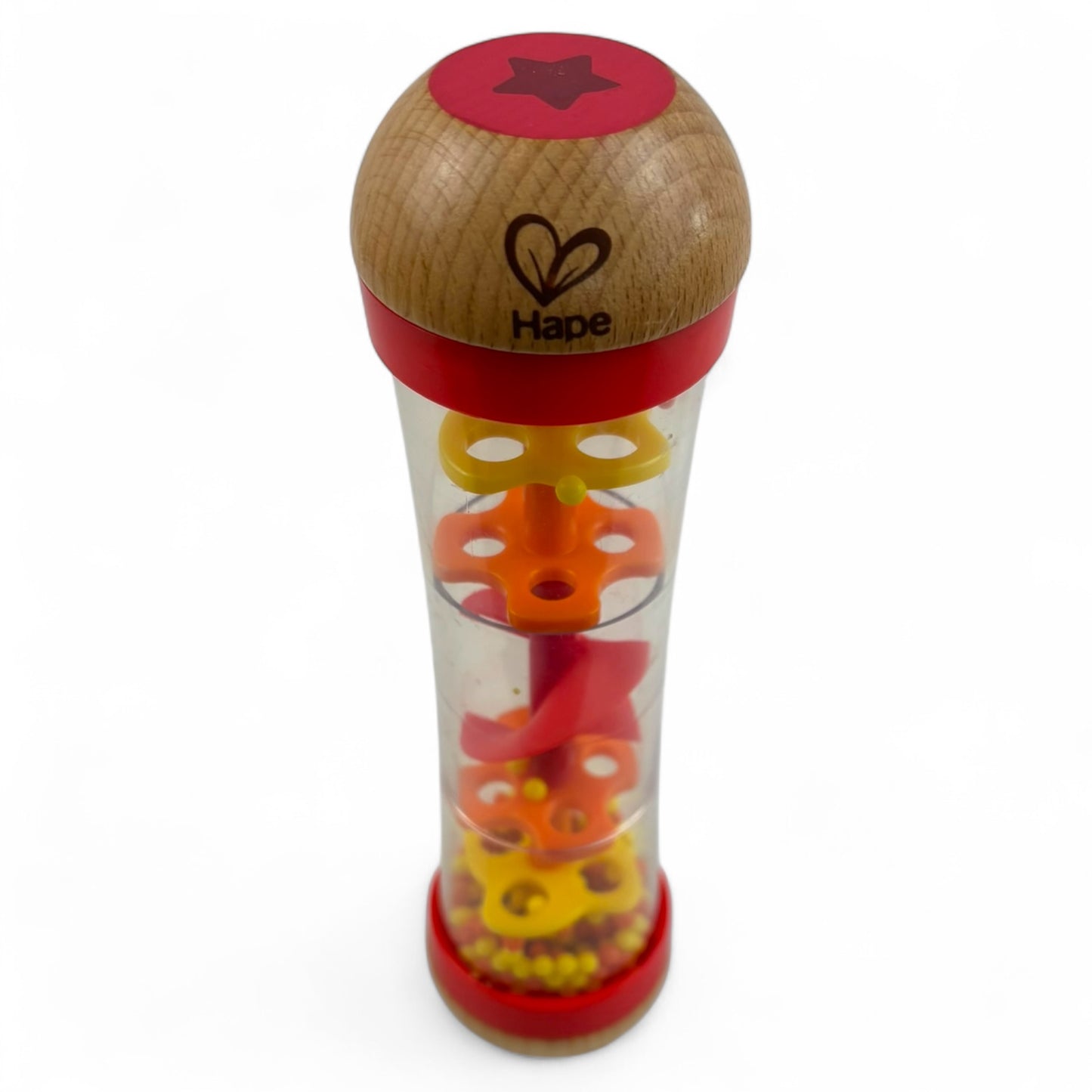 Beaded Raindrops, Red Wooden Soothing Sounds Toy