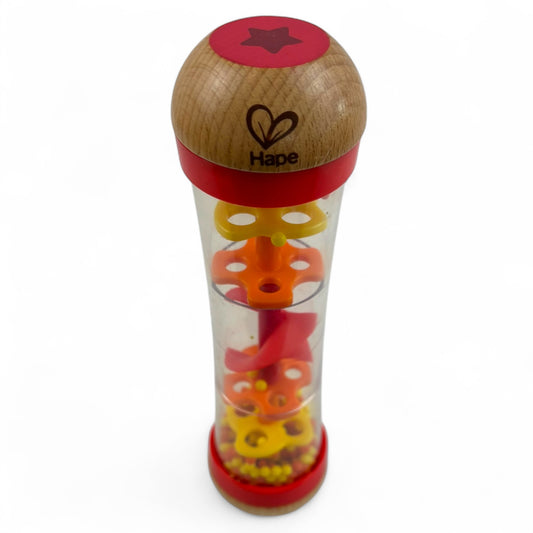 Beaded Raindrops, Red Wooden Soothing Sounds Toy