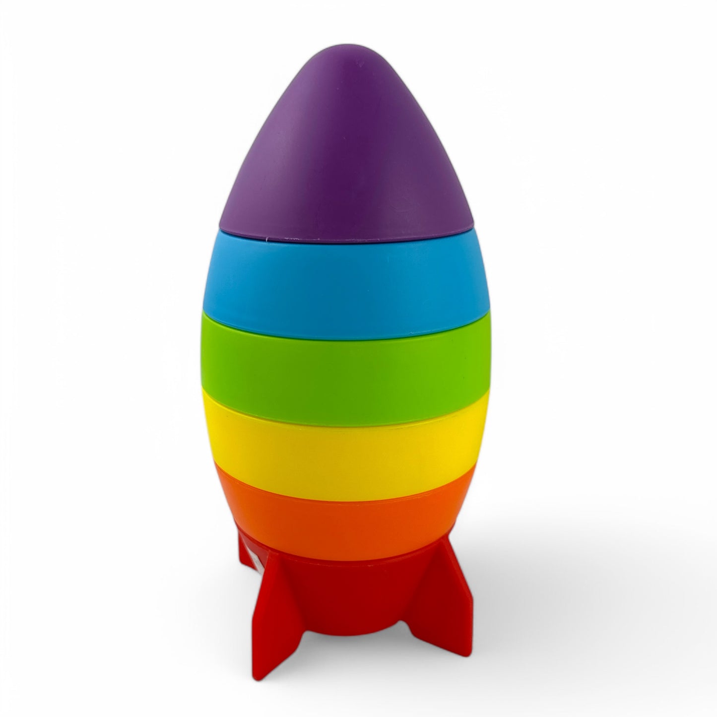 Rainbow Rocket Stacking Toy - Montessori Learning, Stacking, & Sorting Tool