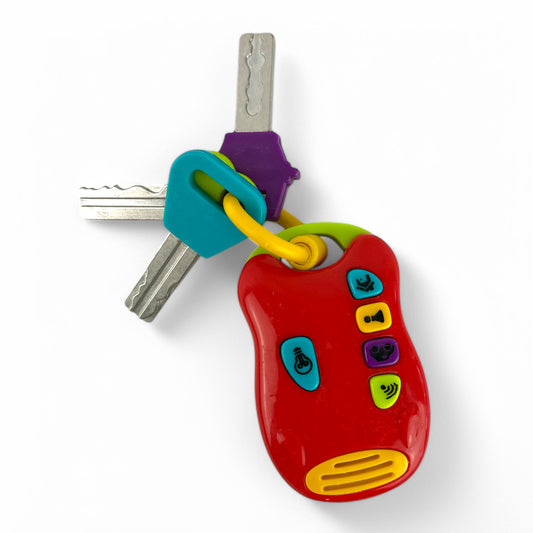 Toy Keys Set – 3 Keys & Remote With 4 Fun Sounds – Mini Flashlight