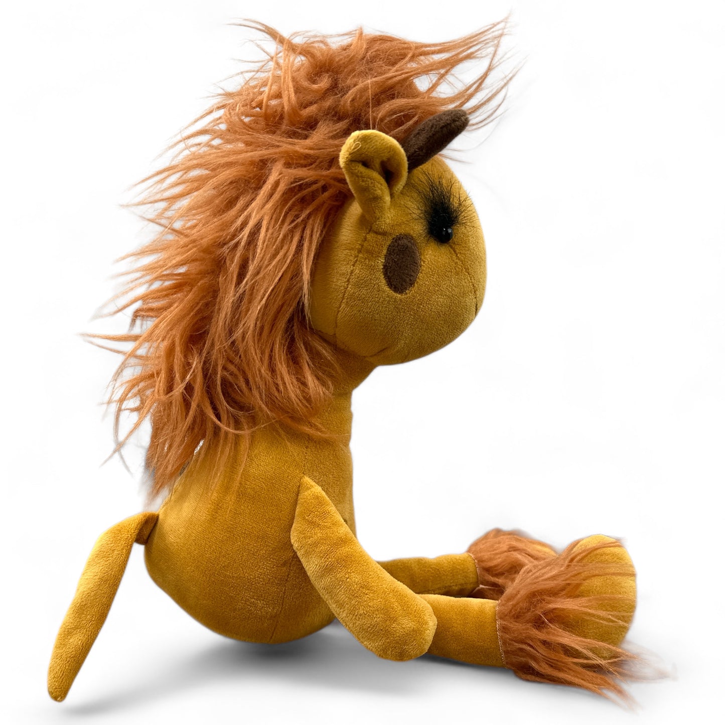 17" Weighted Giraffe with Fluffy Hair and Long Lashes