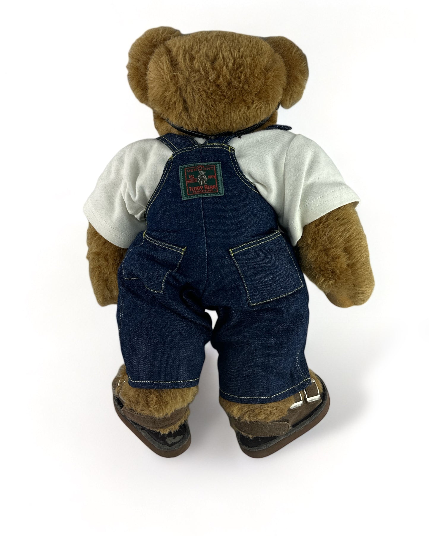 Teddy Bear with Cool Sunglasses and Denim Overalls
