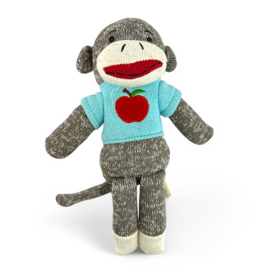 Dan Dee Sock Monkey With Red Apple Sweater