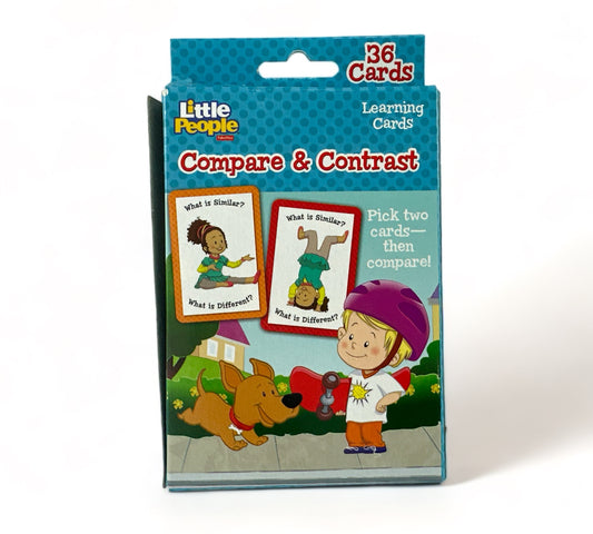 Little People Alphabet, Colors & Shapes, Compare & Contrast, & Counting 1-20 Learning Cards
