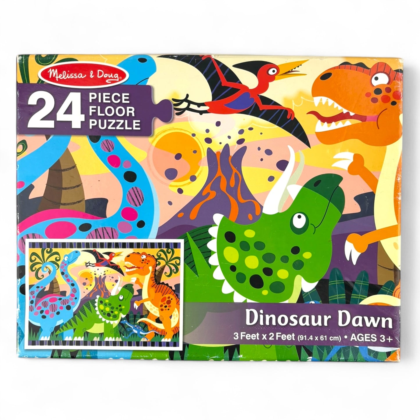 Dinosaur Dawn Jumbo Jigsaw Floor Puzzle (24 pcs, 2 x 3 feet)