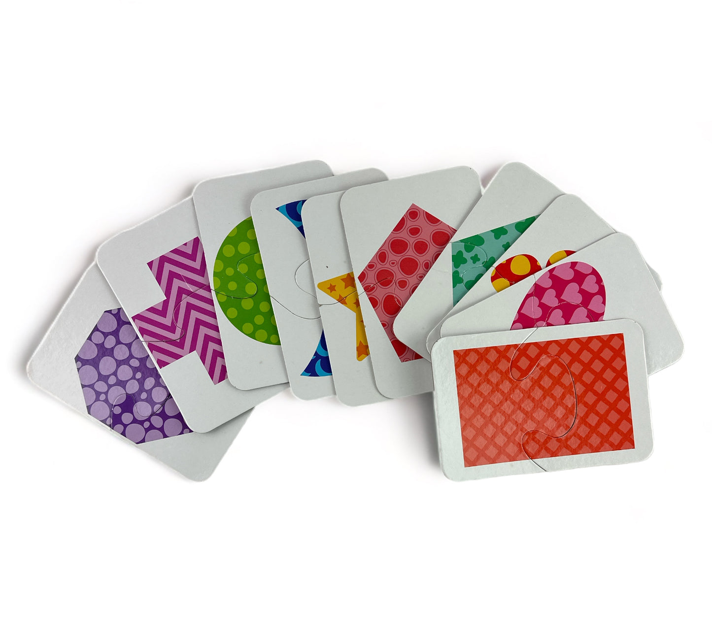 Matching Shapes and Color Puzzle Cards