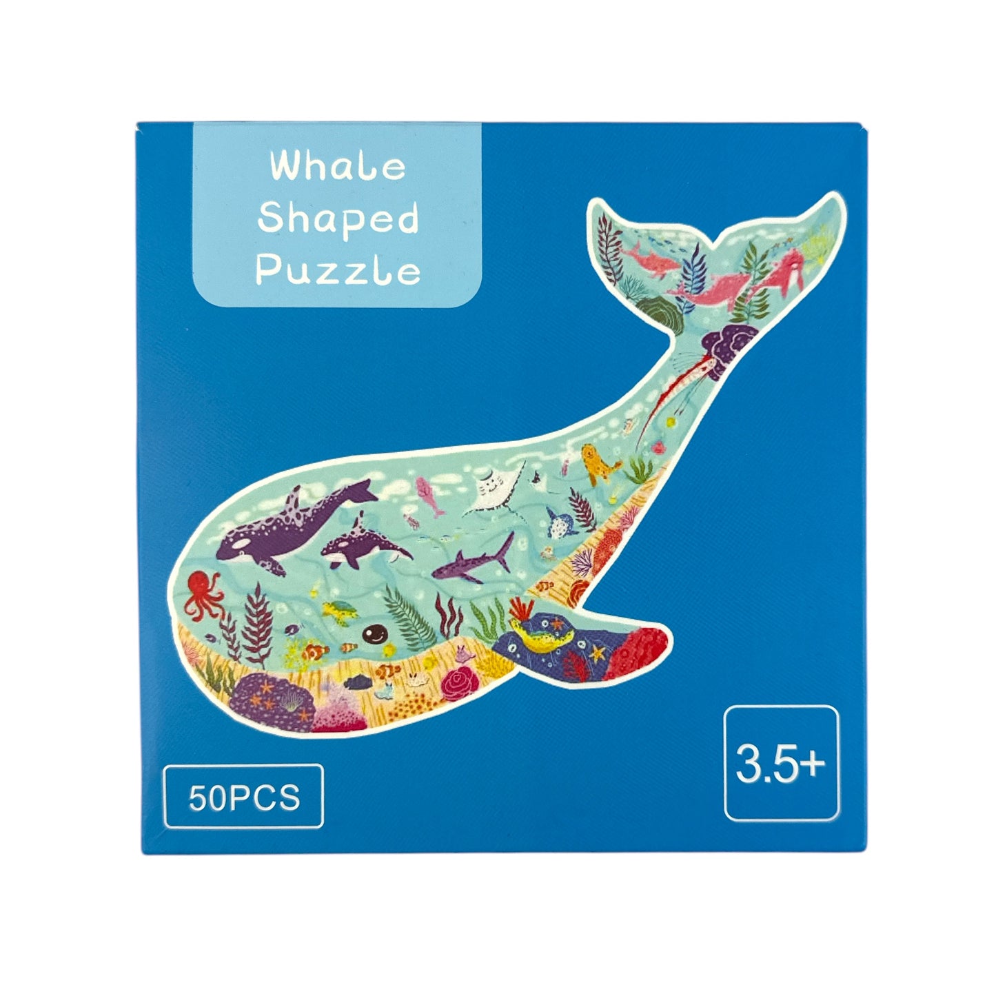 50 Pieces Whale Animal Shaped Kids Puzzle