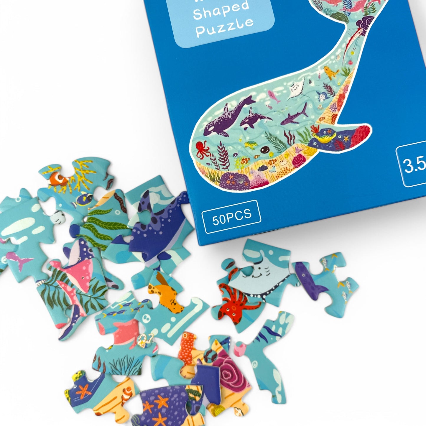 50 Pieces Whale Animal Shaped Kids Puzzle
