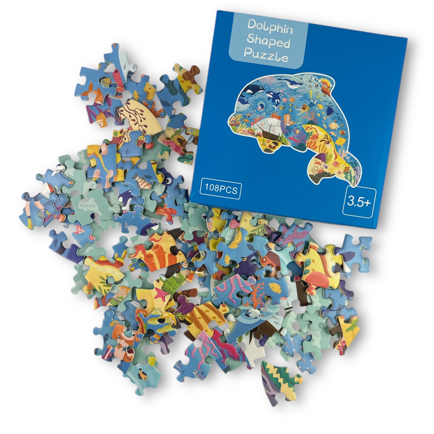 50 Pieces Dolphin Animal Shaped Kids Puzzle