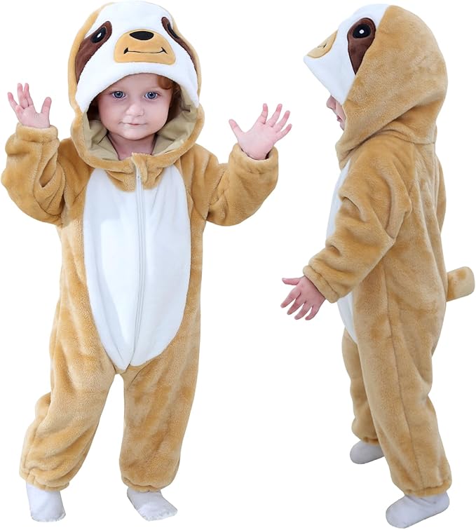 Toddler Sloth Jumper With Hood Costume