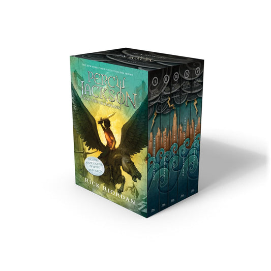 Percy Jackson and the Olympians 5 Book Paperback Boxed Set (new covers w/poster)