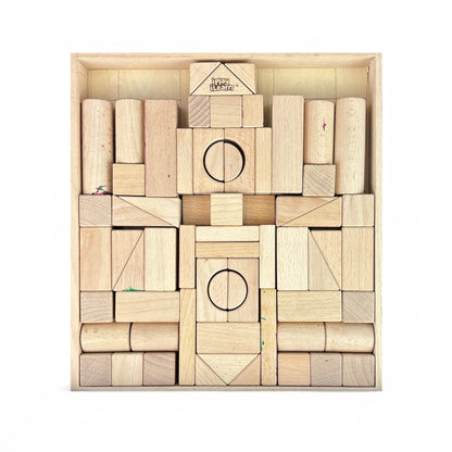 Wooden Building Block Set Castle Blocks Kit