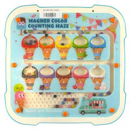 Magnetic Dot Art Designer - Kids Color by Number Toy - Mess Free Stencil Art for preschoolers - Magnetic Pen and Stencils Included