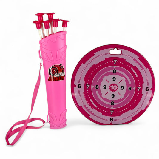 Bow & Arrow Accessory Set - Includes Quiver, Arrows, & Target Board