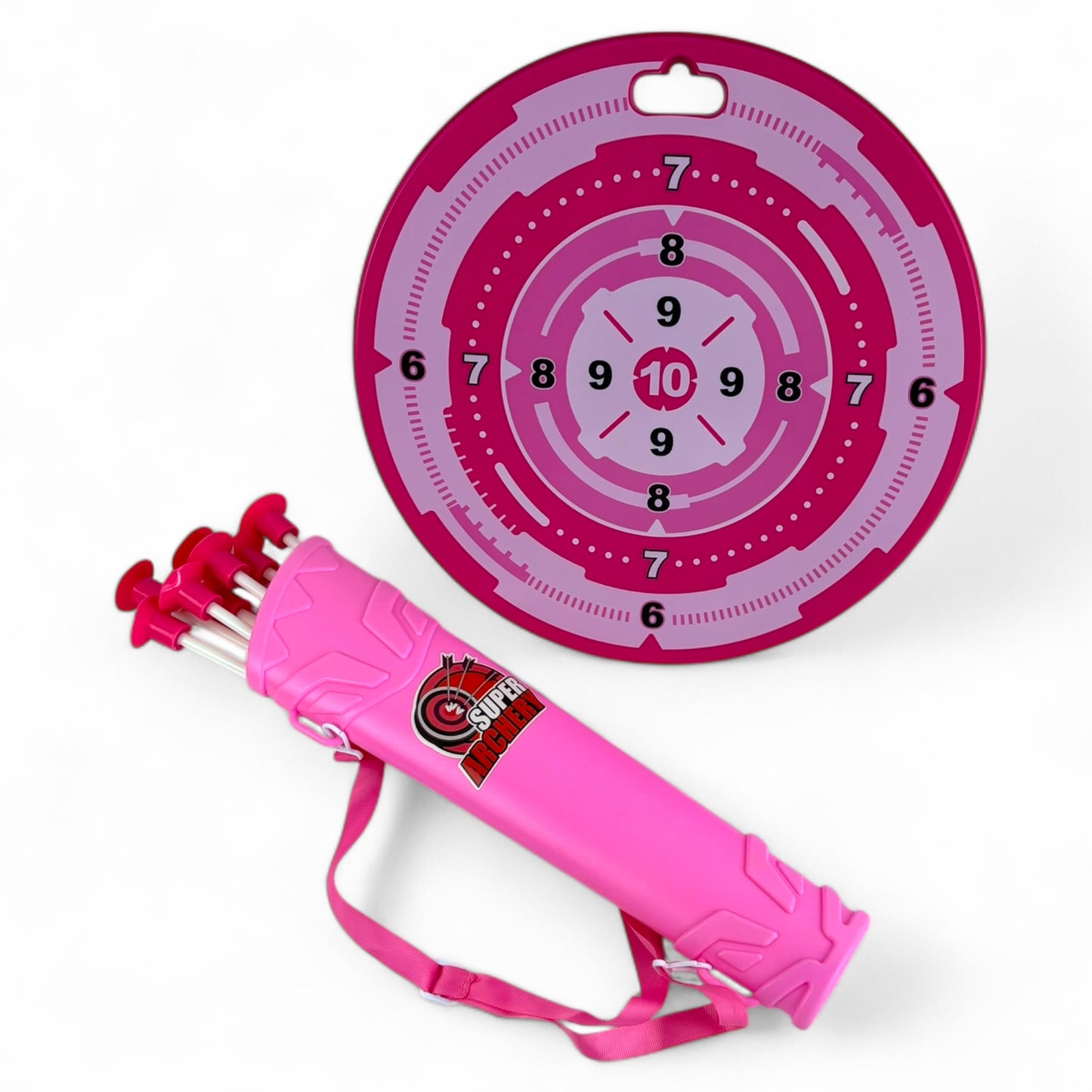 Bow & Arrow Accessory Set - Includes Quiver, Arrows, & Target Board