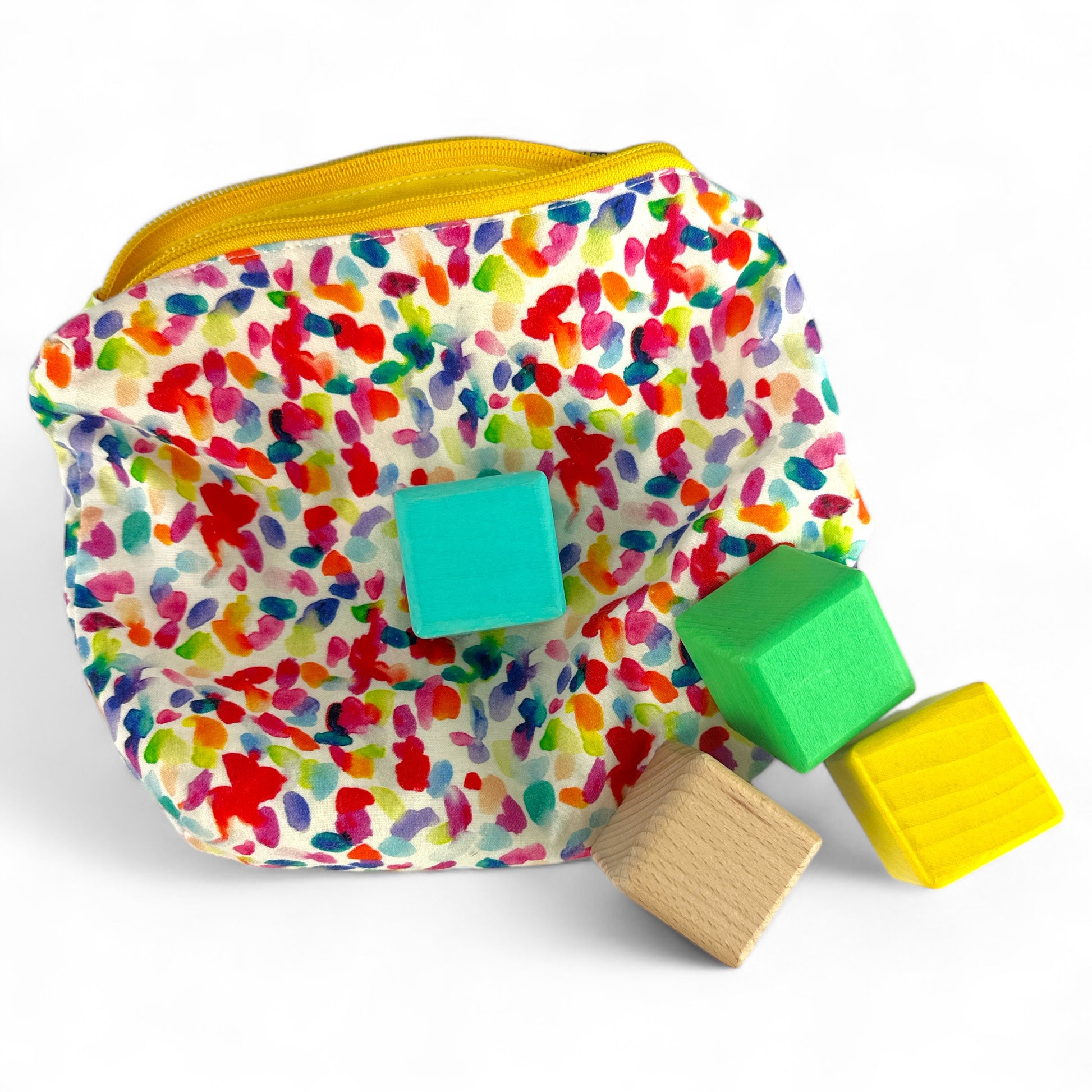 Building Blocks in Colorful Bag