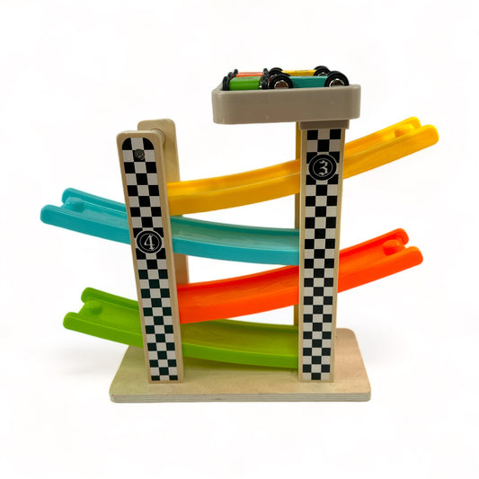 4-Pc. Wooden Car Ramp Race Car Set