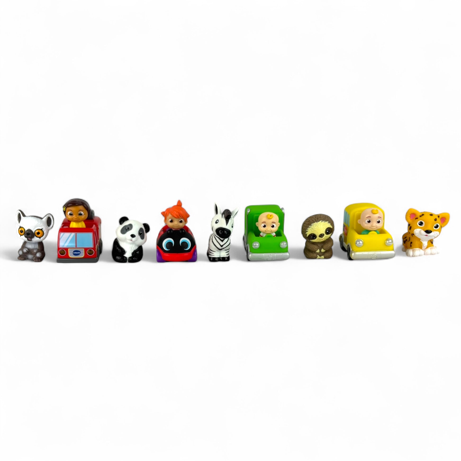 Vehicle 4-Pack + Wild Animal 5-Pack Bundle
