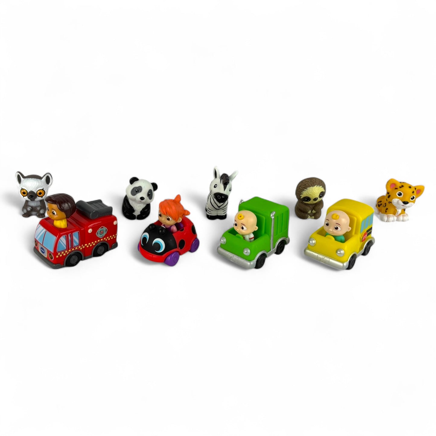 Vehicle 4-Pack + Wild Animal 5-Pack Bundle