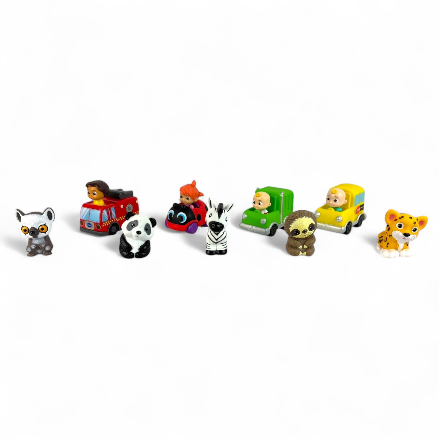 Vehicle 4-Pack + Wild Animal 5-Pack Bundle