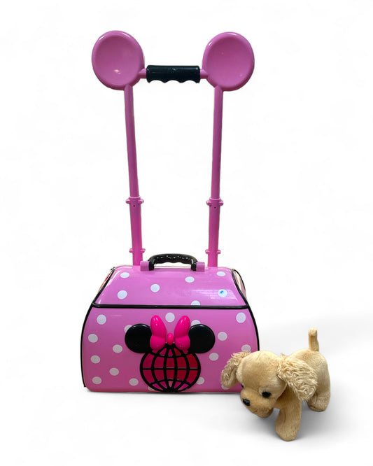 Minnie Mouse Popstar Pet Carrier Play Set with Wheels and Puppy