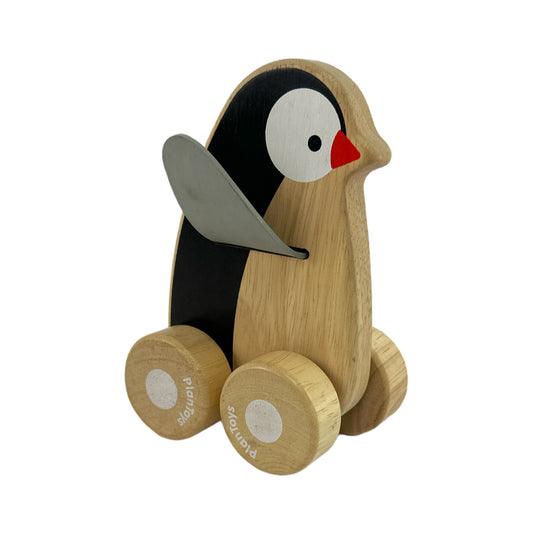Wheeled Wooden Penguin