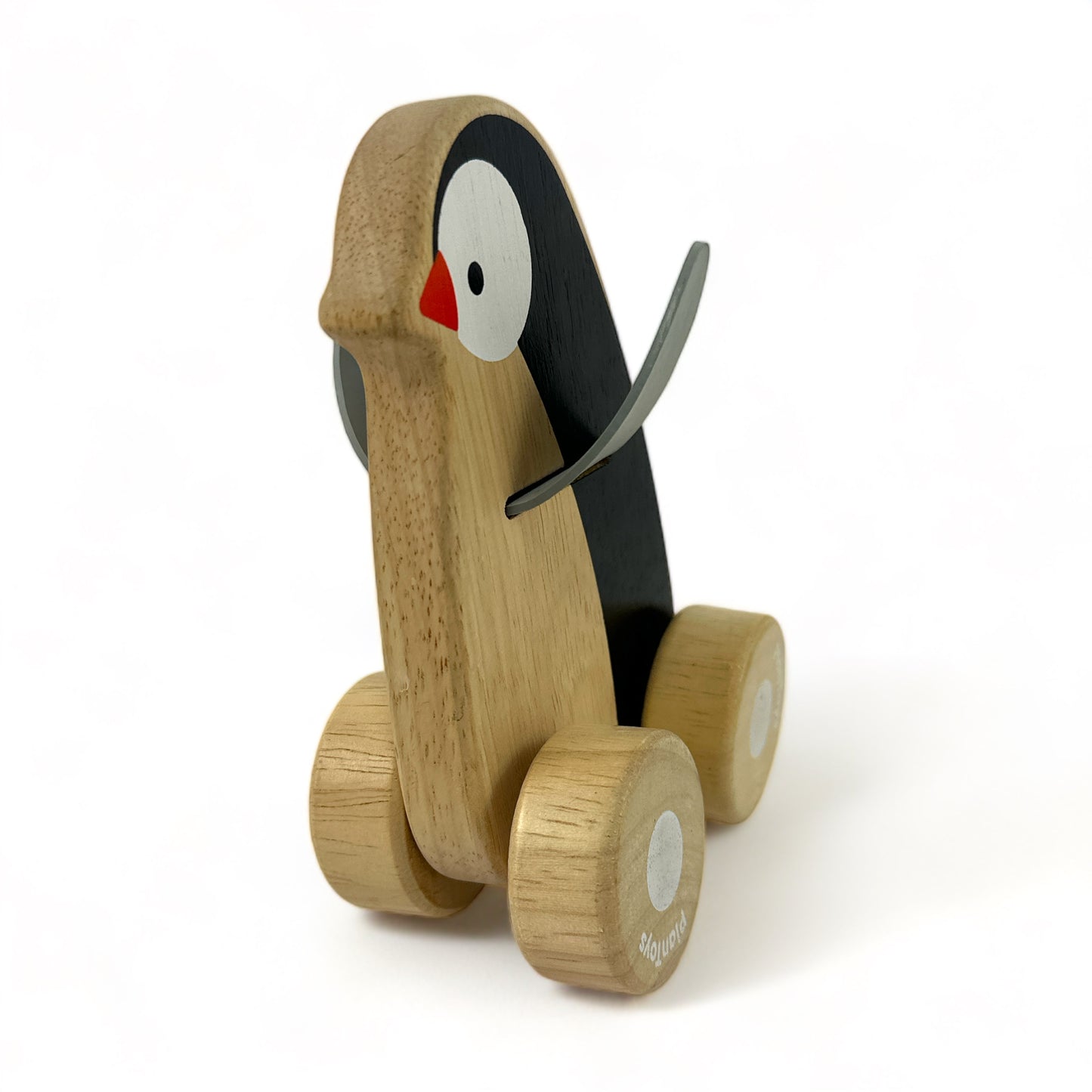 Wheeled Wooden Penguin