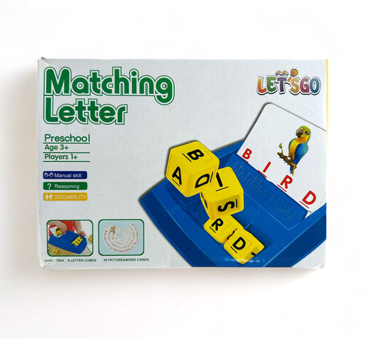 Matching Letter Tray and Letter Cube Set