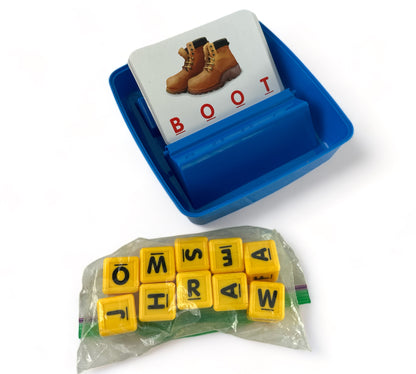 Matching Letter Tray and Letter Cube Set