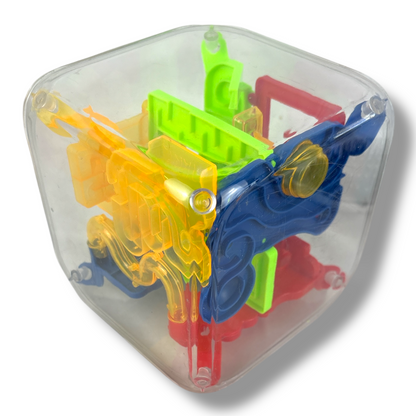 3D Puzzle Maze Labyrinth Cube Toy Multicolor Obstacles Interactive Puzzle