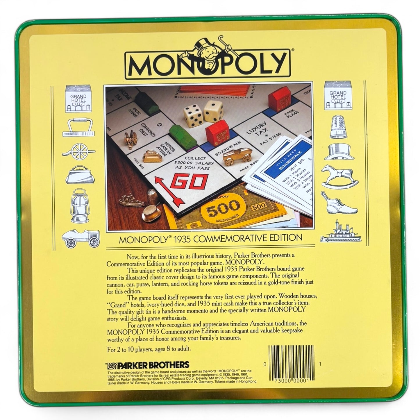 Parker Brothers Monopoly 1935 Commemorative Edition Board Game