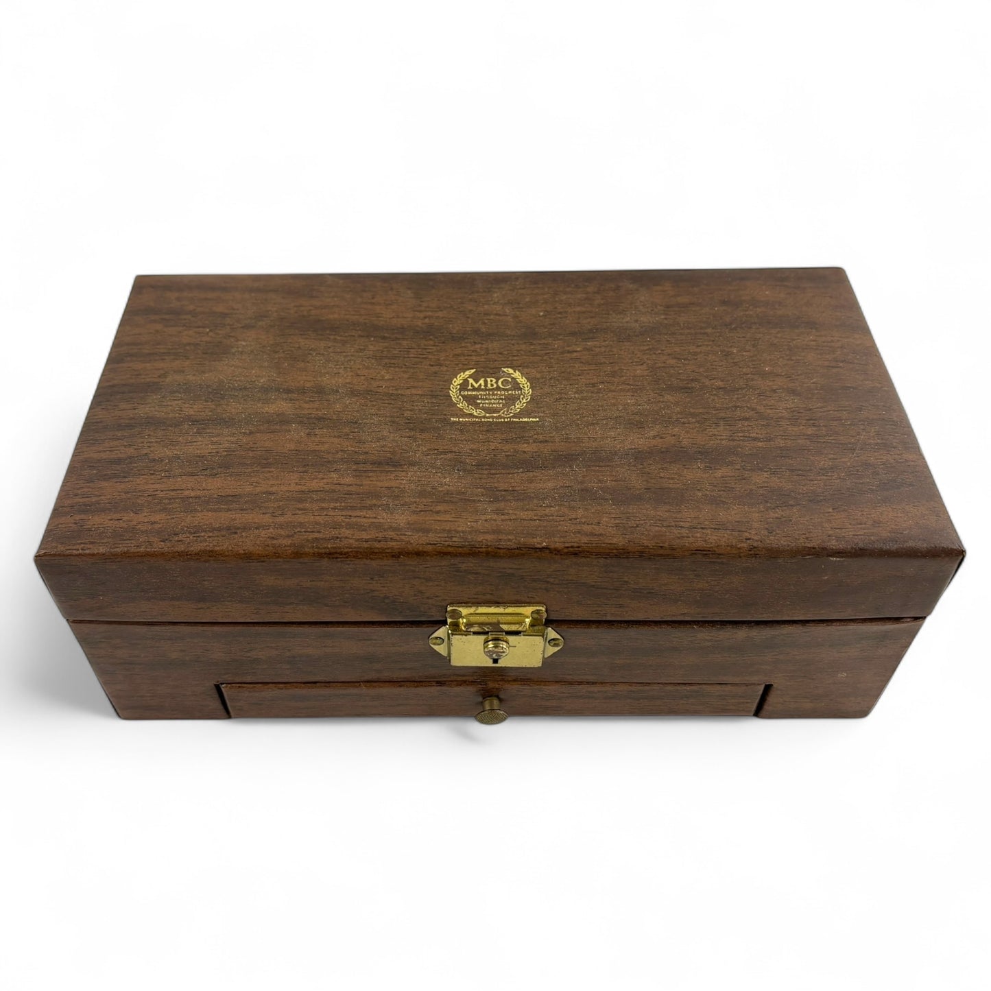 Vintage Poker Chest Set - Chips, Dice, Cards, & Bar & Cup
